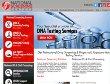 Tablet Screenshot of nationalscreeningcenters.com